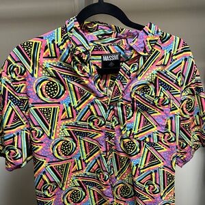 Massive Men's Vibrant Geometric Casual Shirt